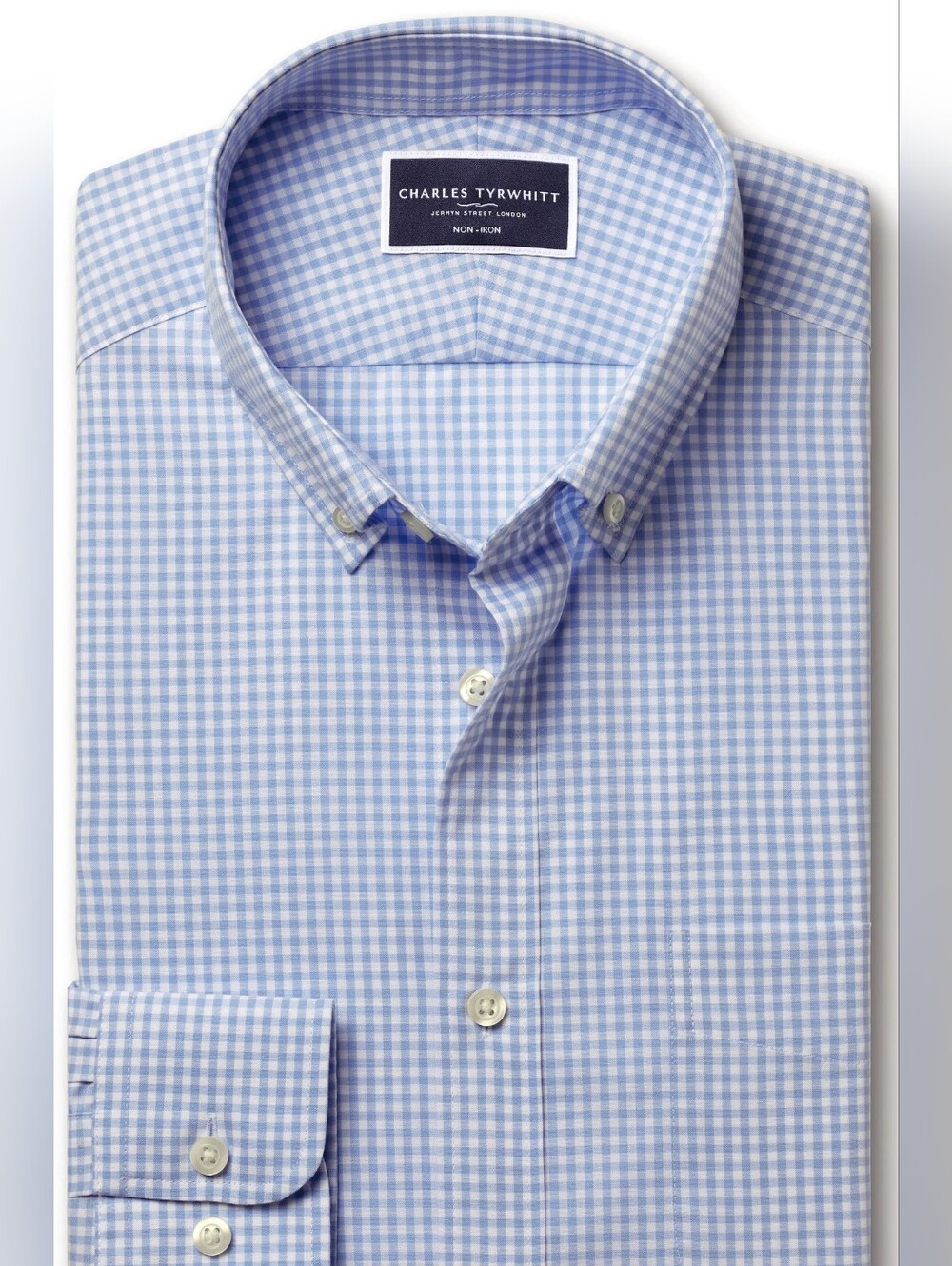 Charles tyrwhitt Non-Iron Stretch Poplin Check Shirt 15.5/34